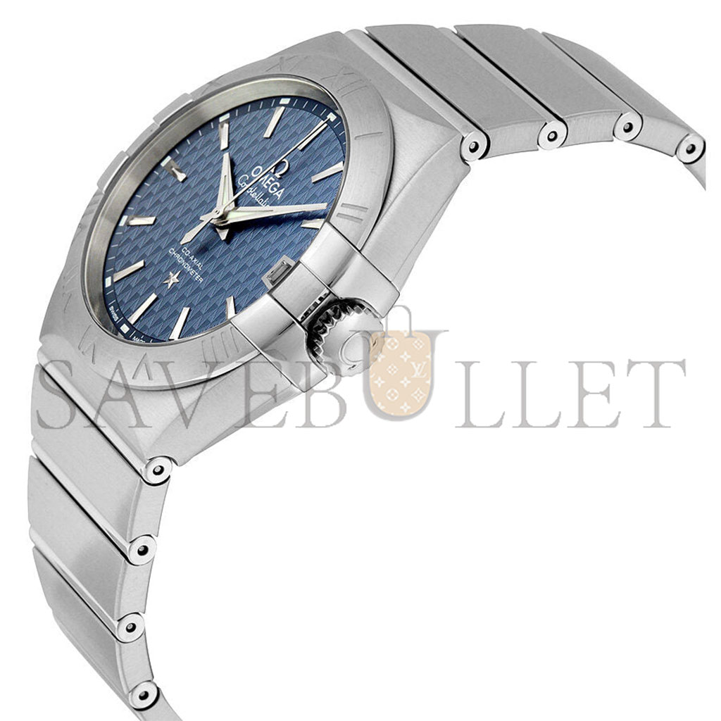 Om**a constellation automatic blue dial watch 123.10.38.21.03.001